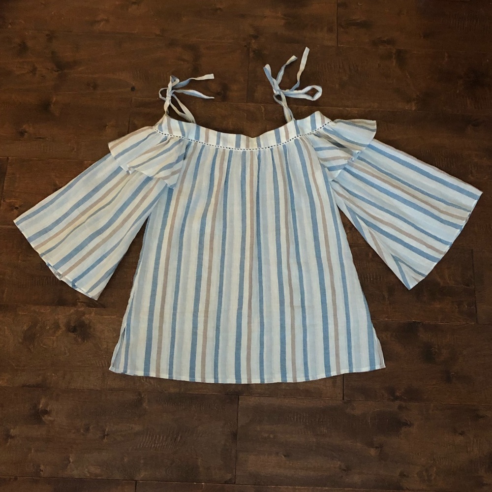 striped beachy shirt